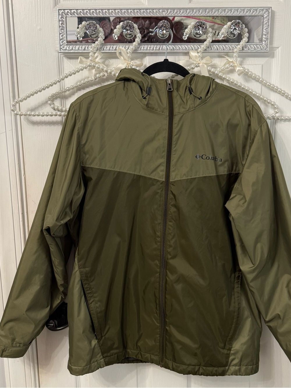 Columbia Men's Olive Two-Tone Hooded Windbreaker